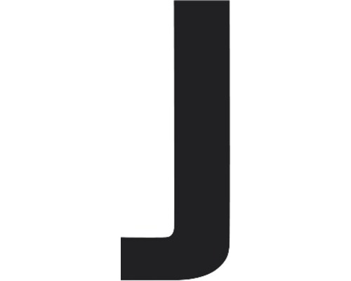 Folienbuchstabe "J" schwarz 60 mm