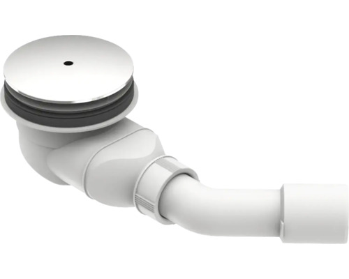 OTTOFOND Duschablauf Tasso 90 für Duschwanne 90 mm x weiss chrom glänzend 195900 Siphon mit Abdeckung für Waschbecken