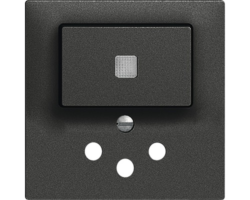 Kit de recouvrement Edizio Due pour combinaison d'interrupteur marche/arrêt SCH0/T12 noir lumineux