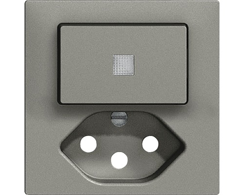 Kit de recouvrement Edizio Due pour combinaison d'interrupteur marche/arrêt SCH0/T13 gris foncé lumineux