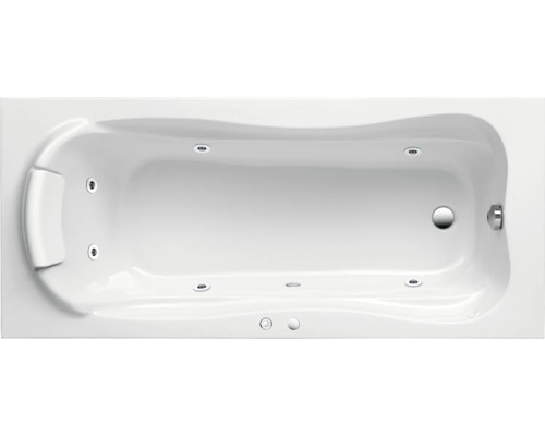 Einbau Whirlpool Rechteckbadewanne Körperformbadewanne OTTOFOND Syros 80 x 180 cm weiss glänzend 56690