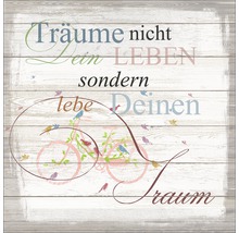 Leinwandbild Lebe Deinen Traum 27x27 cm