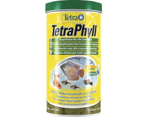 Nourriture en flocons Tetra Phyll 1 l Tetra TetraPhyll Aliment complet pour poissons tropicaux