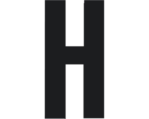 Folienbuchstabe "H" schwarz 95 mm