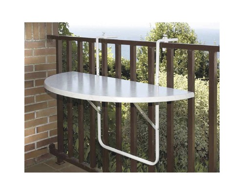 Table de balcon suspendue plastique 100x50 cm blanc