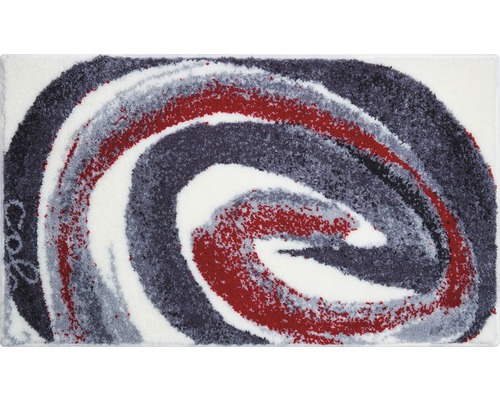 Tapis de bain Colani 42 gris-rouge 70x120 cm