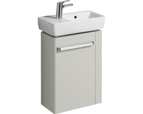 Waschtisch mit Unterschrank und Armatur für das Badezimmer