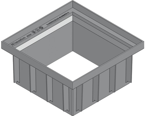 Hauraton Recyfix Point Hofsinkkasten-Aufsatzstück aus PP 300 x 300 x 120 mm Grau