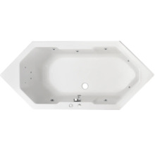 Baignoire d''angle avec fonction tourbillon, vue de dessus