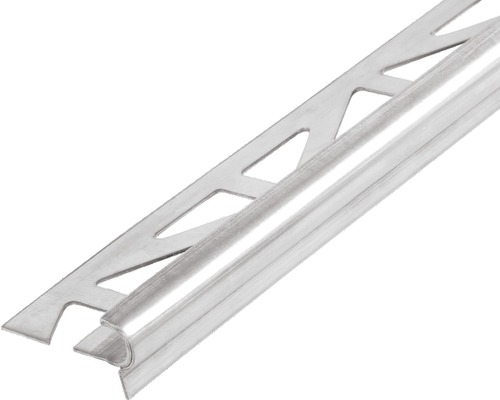 Profilé pour marche d'escalier Florentostep, acier inoxydable, longueur 100 cm, hauteur 11 mm