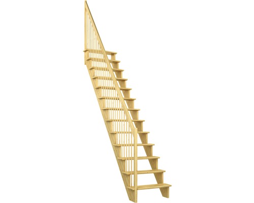 Escalier en bois avec rampe pour l''intérieur