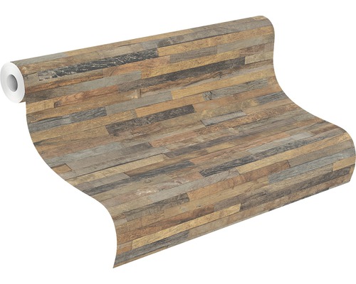 Tapetenrolle mit Holzoptik