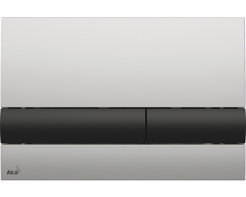 Betätigungsplatte Alca basic Platte chrom matt / Taster schwarz matt M1712-8 Alca Spülkasten mit Betätigungsplatte