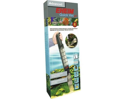Aspirateur de boue EHEIM Quick Vac pro nettoyage d'aquarium, nettoyage du fond EHEIM Quick Vac Pro, aspirateur à boues à piles pour aquariums