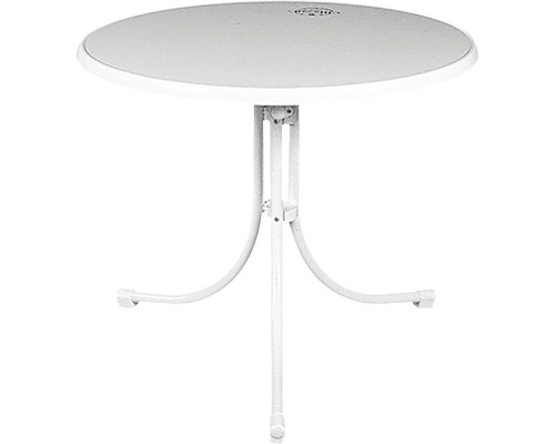 Table de jardin MFG Sevelit Ø 85 H71 cm blanc