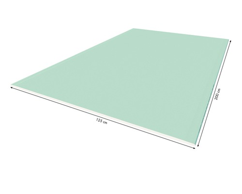 Gipsplatte mit den Maßen 125 cm x 200 cm