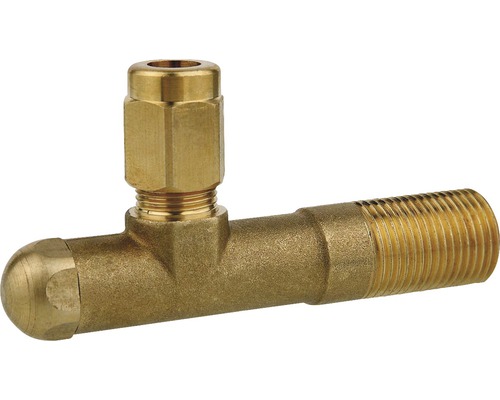 Vanne d'angle 45 mm x 1/2" laiton Té en laiton avec filetage et raccord