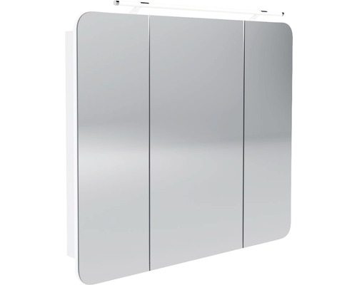 Armoire de toilette FACKELMANN Milano 90 cm blanc 3 porte LED