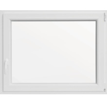 Fenêtre de cave oscillo-battante plastique RAL 9016 blanc signalisation 1000x800 mm tirant droit (double vitrage)-thumb-0