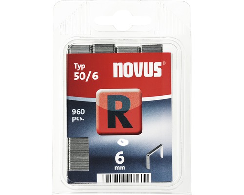 Novus Agrafes à fil plat Type R 50/6 960 unités