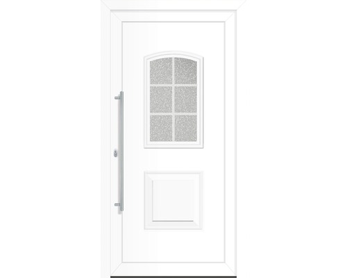 Set complet Porte d'entrée Texas plastique blanc signalisation 100x210 cm DIN gauche