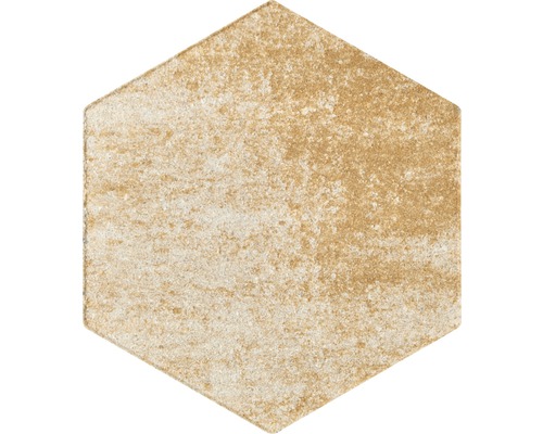 Carreau en grès cérame émaillé hexagonal