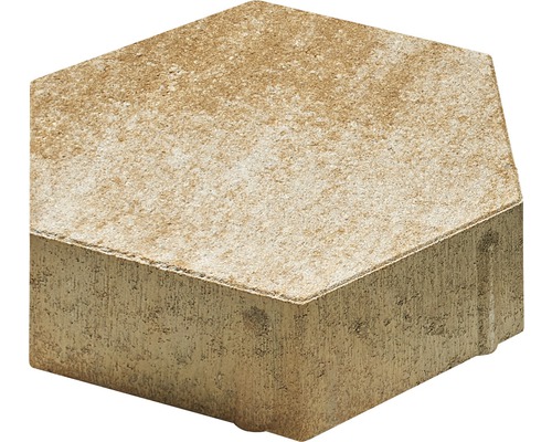 Pavé autobloquant Wabe hexagonal blanc Sahara 24,8cm x 21,5cm x 8cm