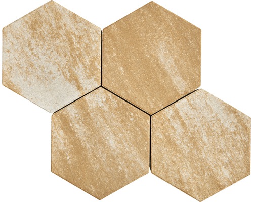Pavés hexagonaux en pierre