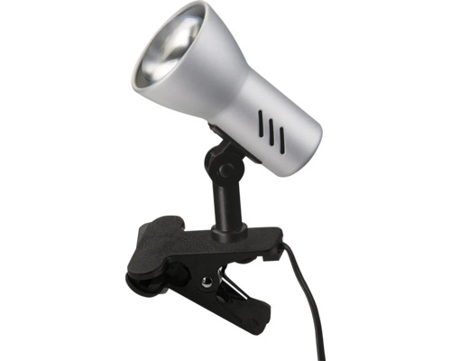 Spot à pince Trice 1 ampoule argent/noir