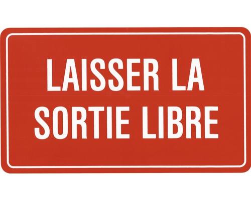 Hinweisschild Lassier la sortie libre 330x190 mm