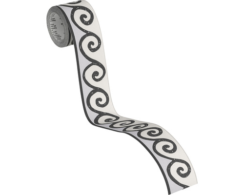 Bordure décorative avec motif en spirale sur rouleau