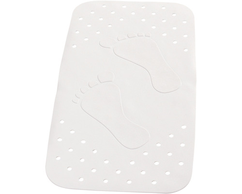 Tapis de baignoire Pied plat blanc 38x72 cm