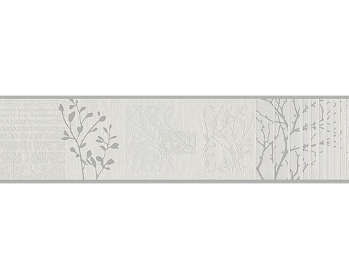 Frise 3054-11 Only Borders branches blanc 5 m x 13 cm Papier peint avec divers motifs floraux et textures