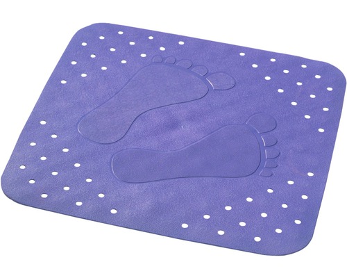 Tapis de douche Pied plat bleu 54x54 cm