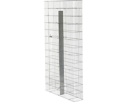 Gabionenwand mit Stahlpfosten zur Befestigung