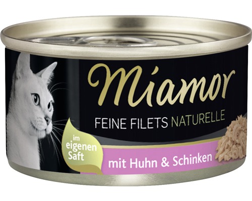 Katzenfutter Miamor Feine Filets Naturelle Huhn und Schinken 80 g