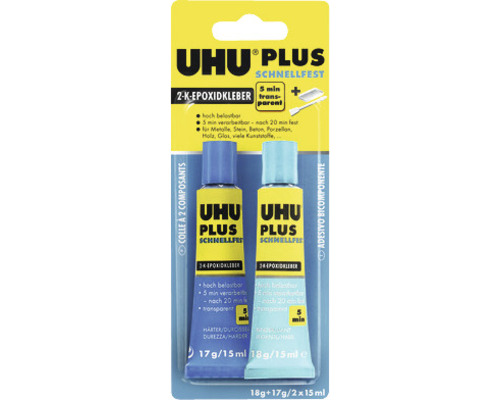 Colle à 2 composants UHU plus à durcissement rapide 35 g