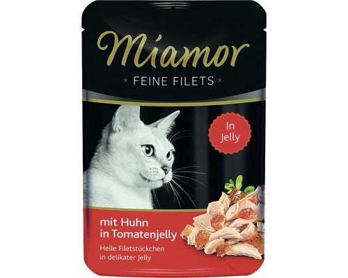 Nourriture pour chats Miamor filets fins de poulet et tomates 100 g