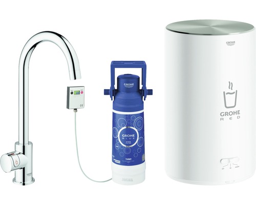 Grohe Blue Wassersystem mit Filter und Grohe Red Wasserkocher