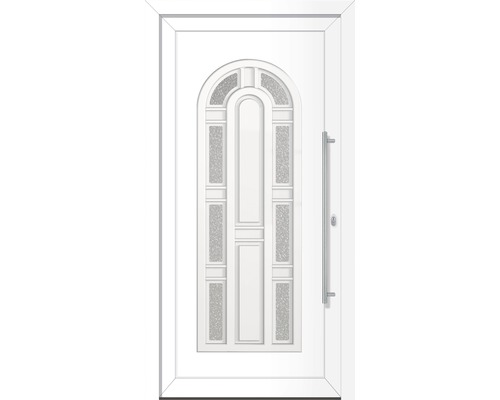 Set complet Porte d'entrée Florida plastique blanc 100x200 cm DIN droite