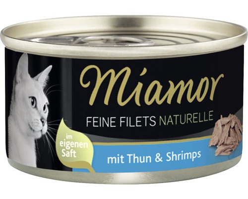 Nourriture pour chats Miamor filets naturels avec thon et crevettes 80 g