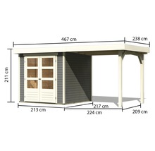 Image d''un abri de jardin avec carport et dimensions