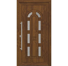 Haustür mit Glaseinsatz und Griffstange