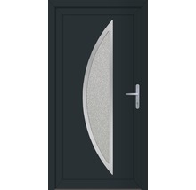 Haustür mit Glaseinsatz in Halbmondform