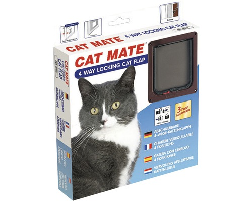 Katzentüre Cat Mate 4-Wege braun