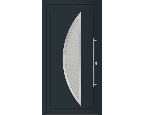 Set complet Porte d'entrée lowa plastique gris anthracite 100x210 cm DIN droite