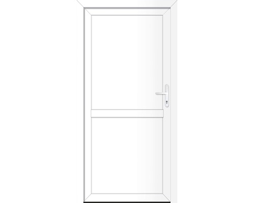 Set complet Porte d'entrée secondaire Colorado plastique blanc signalisation 98x198 cm DIN droite