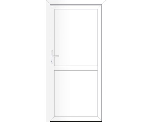 Set complet Porte d'entrée secondaire Colorado plastique blanc signalisation 98x198 cm DIN gauche Porte intérieure blanche avec poignée