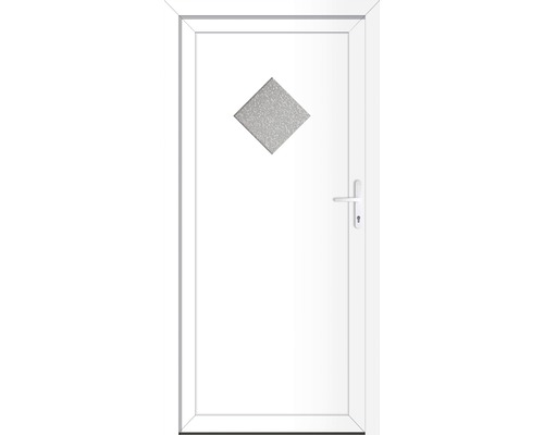 Set complet Porte d'entrée secondaire Nebraska plastique blanc signalisation 98x198 cm DIN droite