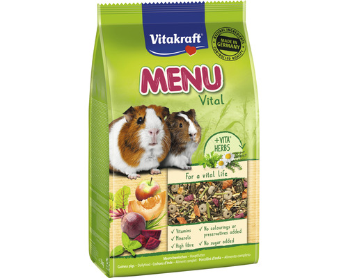 Snack pour rongeurs Vitakraft menu Vital pour cochon d'Inde, 3 kg